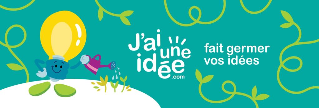Bandeau J'ai une idée .com Plateforme numérique Pour initier des projets entrepreneuriaux 