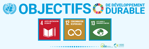 Objectifs de développement durable ciblés 4, 12 et 13